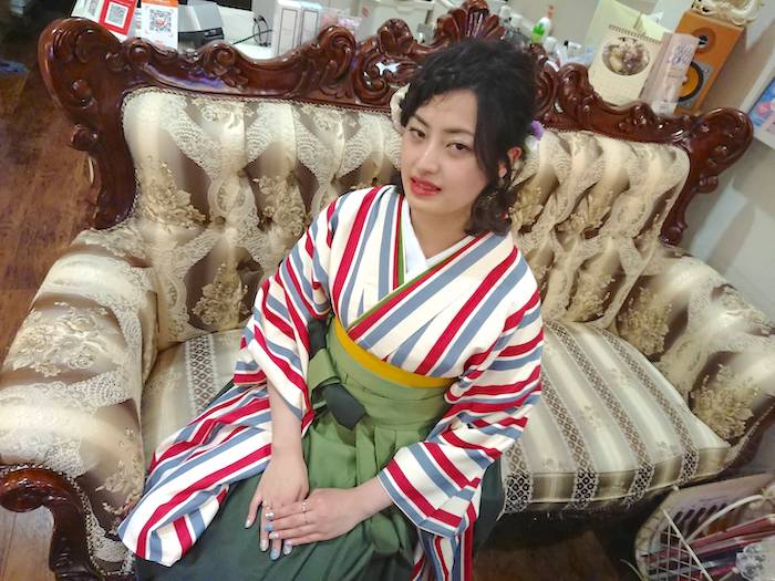 卒業式　着付け