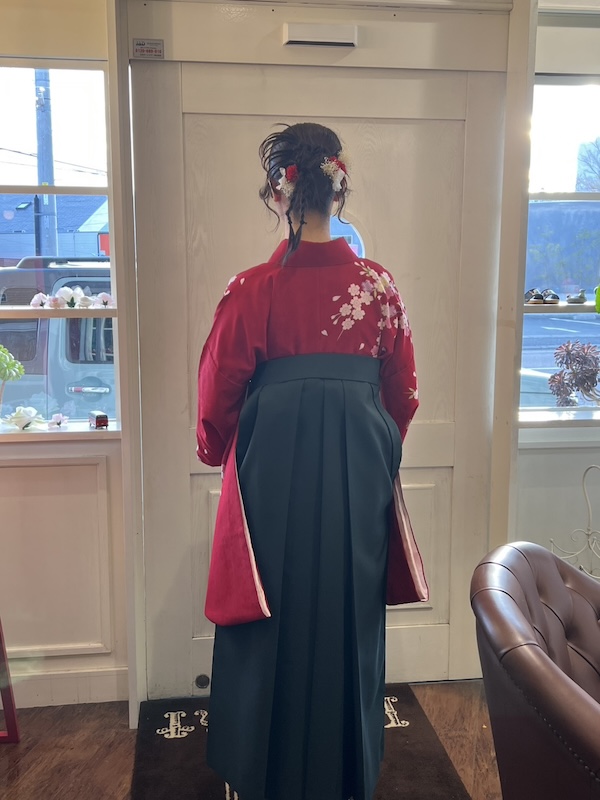 卒業式のため着付け