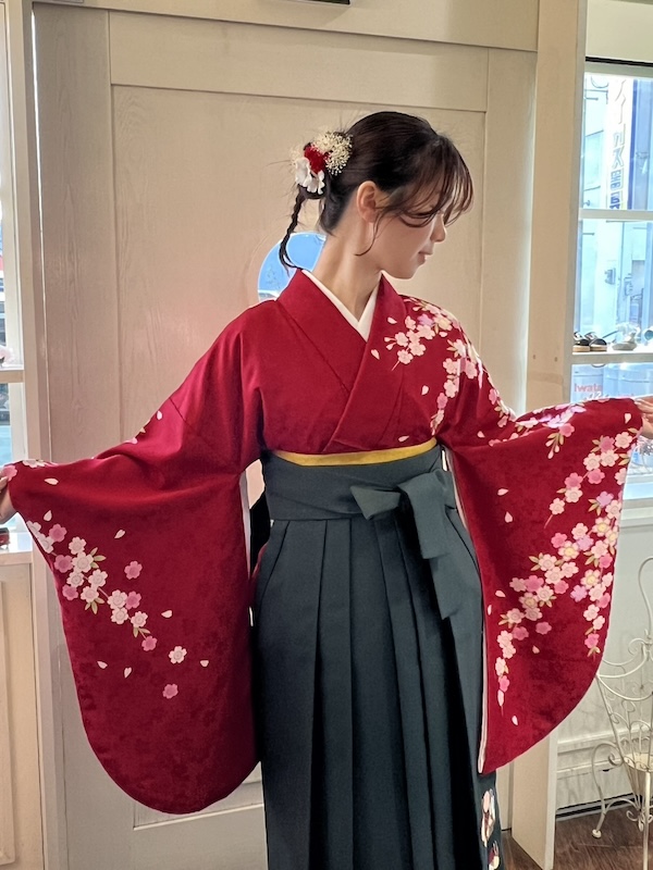 卒業式のため着付け